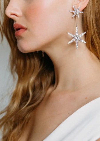 Jennifer Behr Estee Earrings #6 Crystal thumbnail
