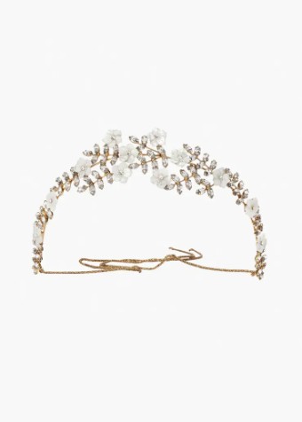 Jennifer Behr Vivienne Tiara #4 Crystal/Antique Gold thumbnail