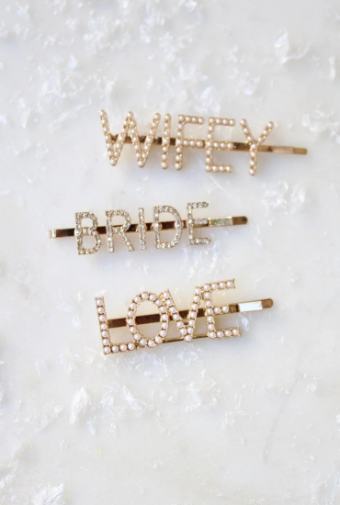 Untamed Petals Bride Crystal Pave Bobby Pin #2 thumbnail