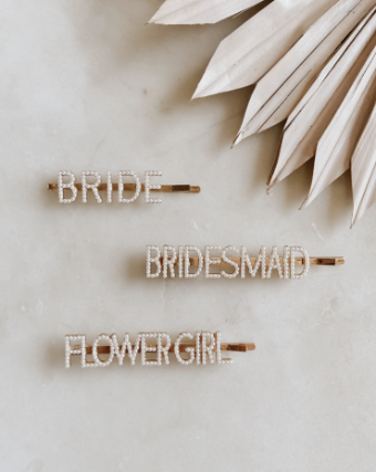 Untamed Petals #Bridesmaid Pearl Bobby Pin #2 thumbnail