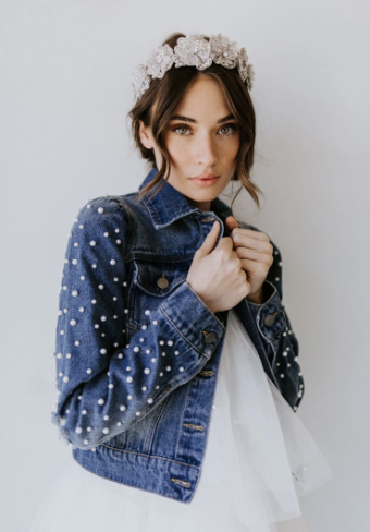 Untamed Petals Laura Puff Pearl Sleeve Jacket #1 thumbnail