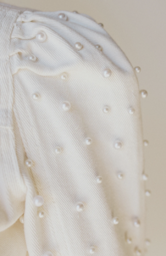 Untamed Petals Laura Puff Pearl Sleeve Jacket #10 thumbnail