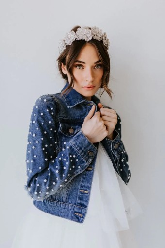 Untamed Petals Laura Puff Pearl Sleeve Jacket #0 default thumbnail