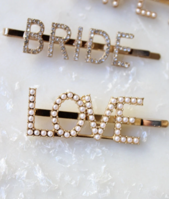 Untamed Petals Love Pearl Pave Bobby Pin #1 Gold/Pearl thumbnail
