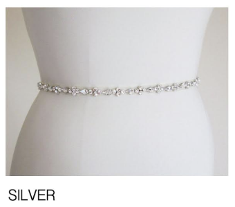Sabina KW Designs SKWD #6837 - Thin Belt #1 Silver thumbnail