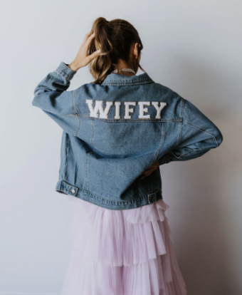 Untamed Petals Pearl Patch - Denim Jacket - WIFEY #1 thumbnail