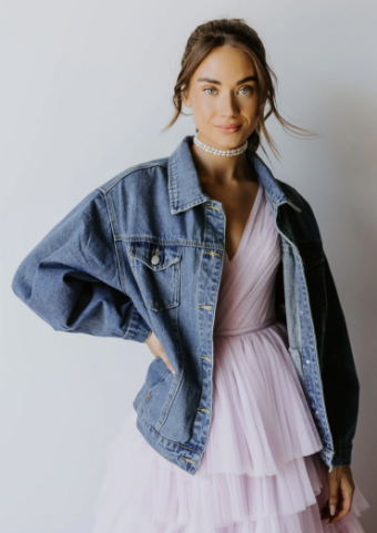 Untamed Petals Pearl Patch - Denim Jacket - WIFEY #2 thumbnail