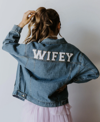 Untamed Petals Pearl Patch - Denim Jacket - WIFEY #3 thumbnail