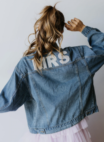 Untamed Petals Pearl Patch - Denim Jacket - WIFEY #4 thumbnail