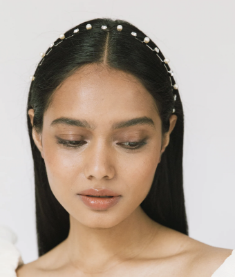 Jennifer Behr Ines Skinny Headband (Silver) #3 thumbnail