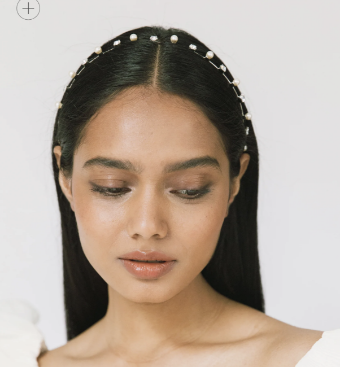 Jennifer Behr Ines Skinny Headband (Silver) #4 thumbnail