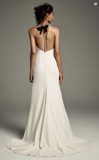 Vera Wang VERA WANG - T-Back Stretch Crepe Slip Gown #0 default thumbnail