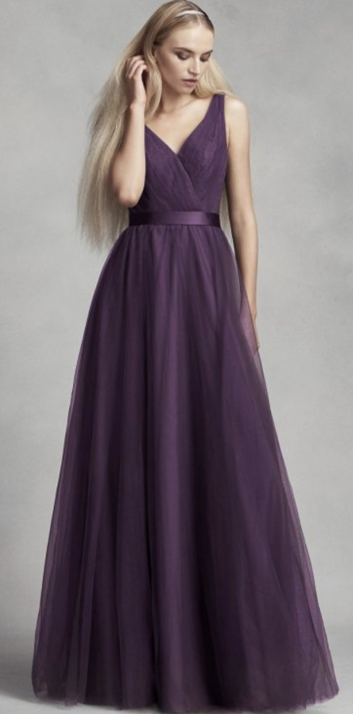 Purple vera wang dress clearance