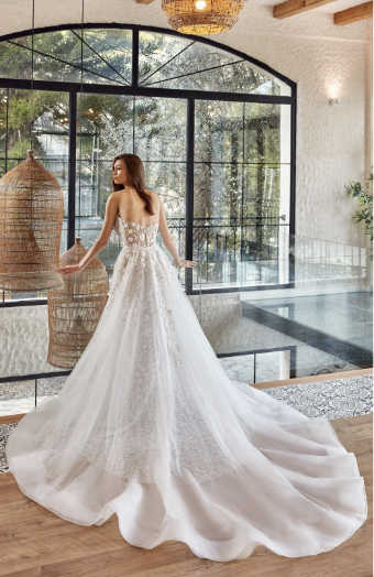 Eddy K Style# Jacqueline Overskirt Only #4 Ivory/Nude/Skin thumbnail