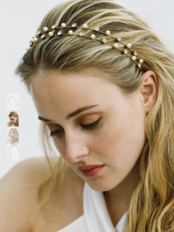 Jennifer Behr Risa Headband #0 default Crystal thumbnail
