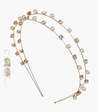 Jennifer Behr Risa Headband #4 Crystal thumbnail