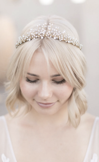 Untamed Petals Fleur Headpiece #1 Silver thumbnail