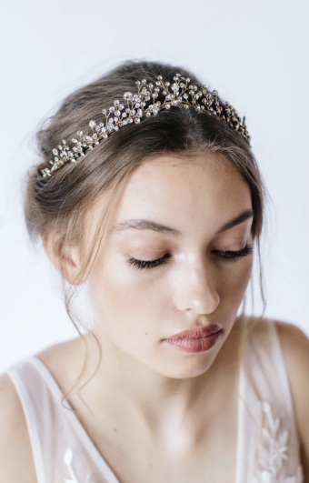 Untamed Petals Fleur Headpiece #2 Silver thumbnail