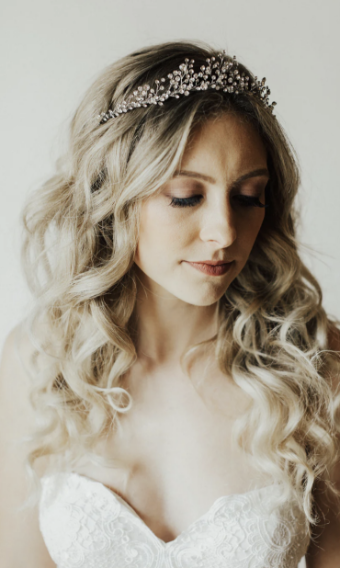 Untamed Petals Fleur Headpiece #5 Silver thumbnail