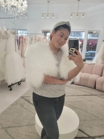 Oksana Mukha Ostrich Bolero #3 Ivory thumbnail