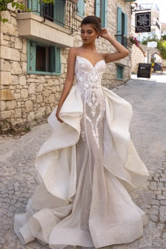Oksana Mukha Celeste Overskirt Only #0 default Ivory/Silver thumbnail