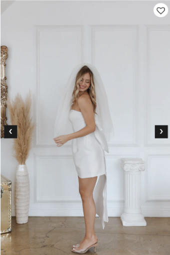 Untamed Petals Frankie Dress w/ Large Bow #1 Ivory thumbnail