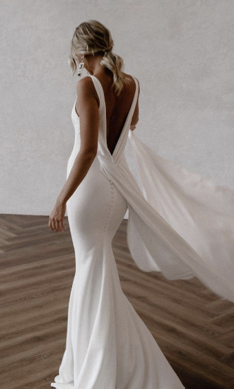 MWL Harry Detachable Train #1 Ivory thumbnail