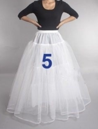HLEC Style# Petticoat 5 - Aline Triple Tulle #0 default White thumbnail
