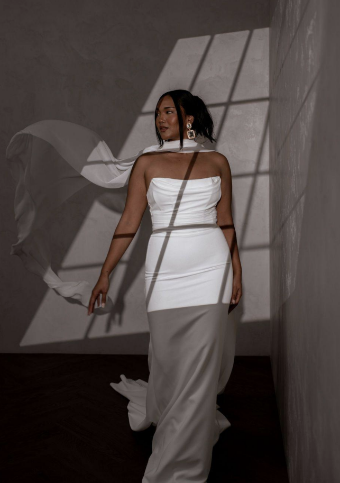 MWL Chiffon Scarf #3 Ivory thumbnail