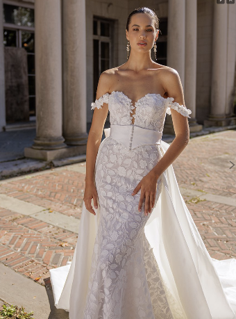Eve of Milady Style# 4429 Gown Only #2 Diamond White/Blush thumbnail