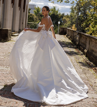 Eve of Milady Style# 4429 Gown Only #5 Diamond White/Blush thumbnail