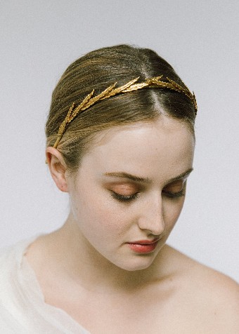 Jennifer Behr Eris Headband #2 Gold thumbnail