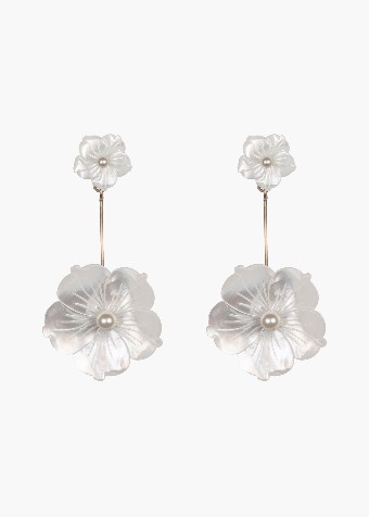 Jennifer Behr Zinnia Earrings #2 Pearl thumbnail