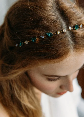 Jennifer Behr JESSA HEADBAND #0 default Emerald thumbnail