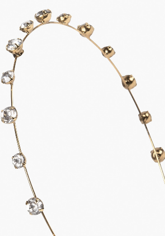 Jennifer Behr IVA SKINNY HEADBAND (GOLD) #4 default Crystal/Antique Gold thumbnail
