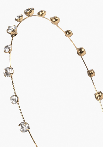 Jennifer Behr IVA SKINNY HEADBAND (GOLD) #2 Crystal/Antique Gold thumbnail