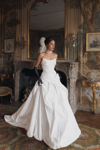 Katy Corso Style# Tery Dress only, Additional Skirt Option Recommended #6 Ivory thumbnail