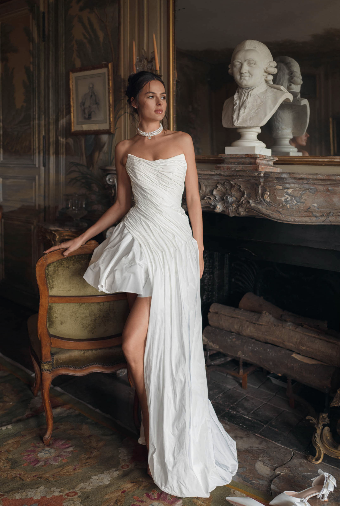Katy Corso Style# Tery Dress only, Additional Skirt Option Recommended #8 Ivory thumbnail