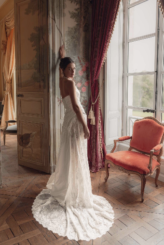 Katy Corso Style# Tery Dress only, Additional Skirt Option Recommended #4 Ivory thumbnail