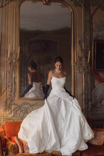 Katy Corso Style# Tery Dress only, Additional Skirt Option Recommended #2 Ivory thumbnail