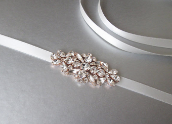 Sabina KW Designs Style# SKWD #1599 - Center Detail Skinny Belt #0 default Rose Gold thumbnail