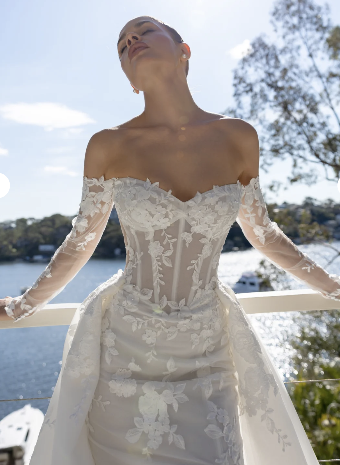 Lé Lee Studio Style# Adeline Dress Only #2 Ivory/Ivory thumbnail