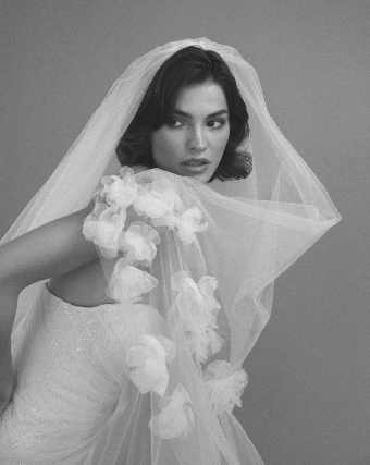 Blammo Biamo Veil 58 - 3D Floral w/ Blusher #7 Ivory thumbnail