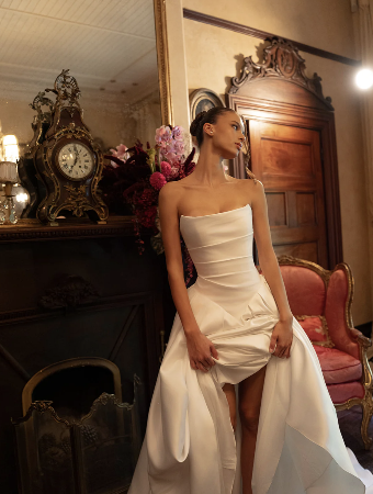 Lé Lee Studio Style# Gwen (Satin) #2 Ivory thumbnail
