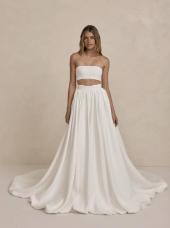 MWL Tanner Skirt w/ Buttons Waist to End of Train #0 default Ivory thumbnail