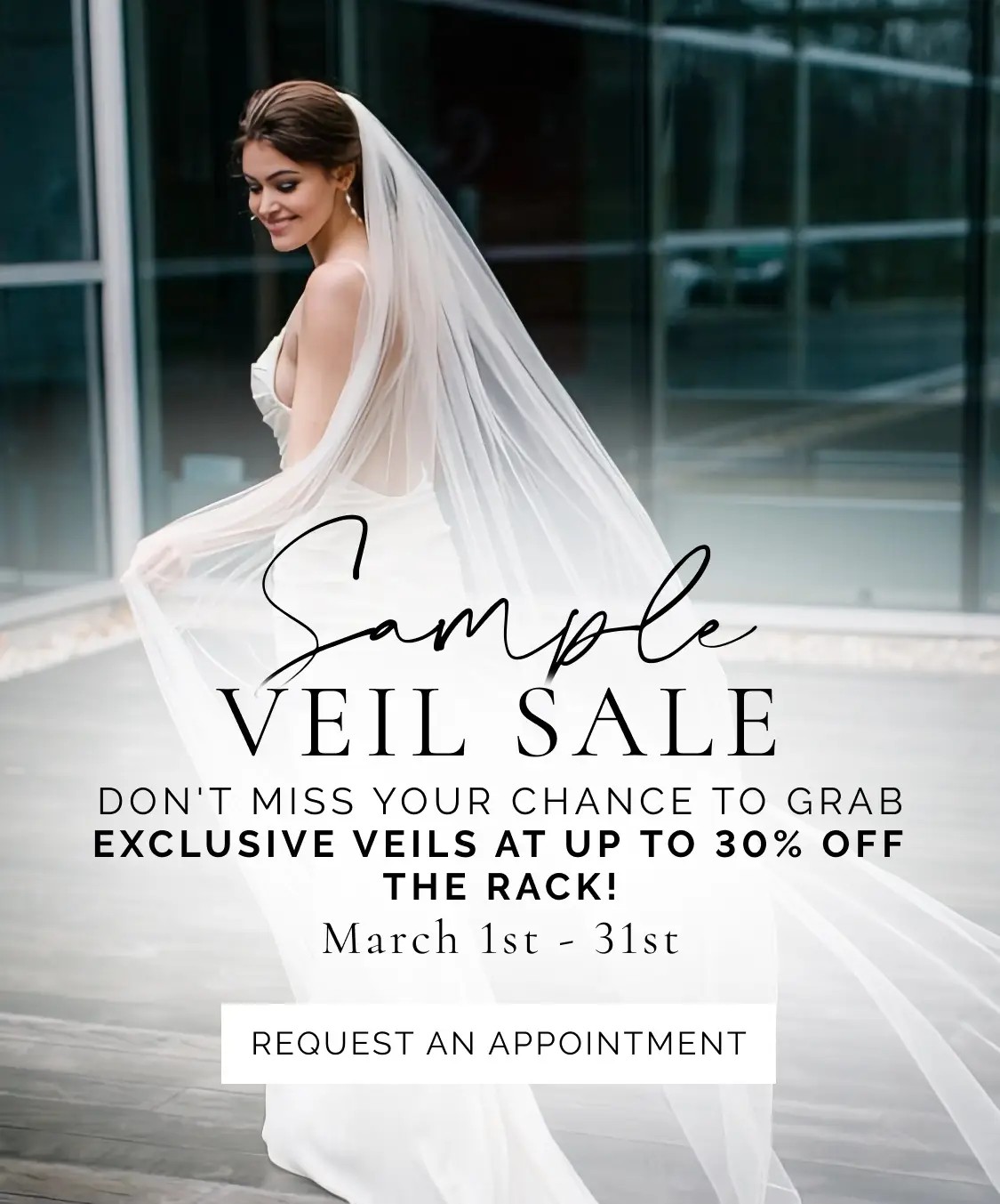 Sample Veil Sale Banner for mobile