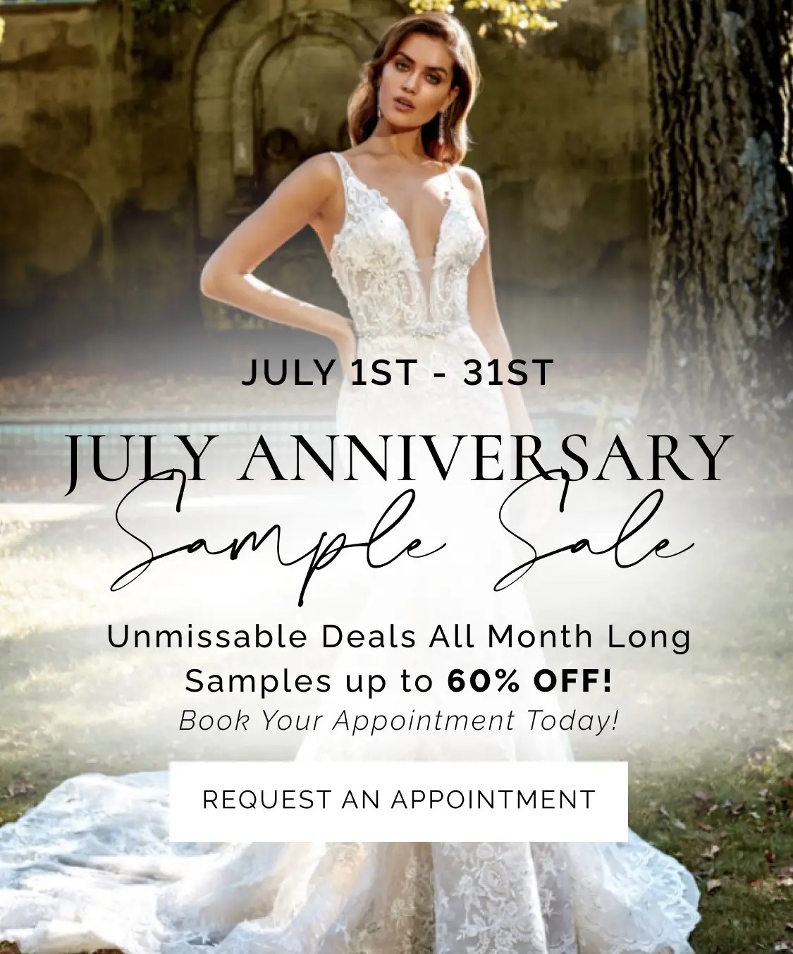 July Anniversary Sample Sale Banner Mobile
