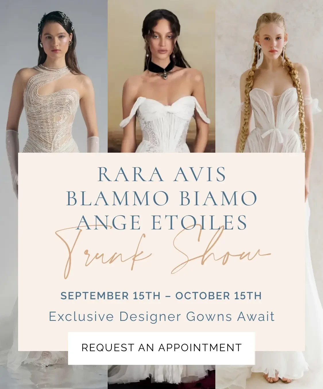 Avis Group Bridal Trunk Show Banner Mobile