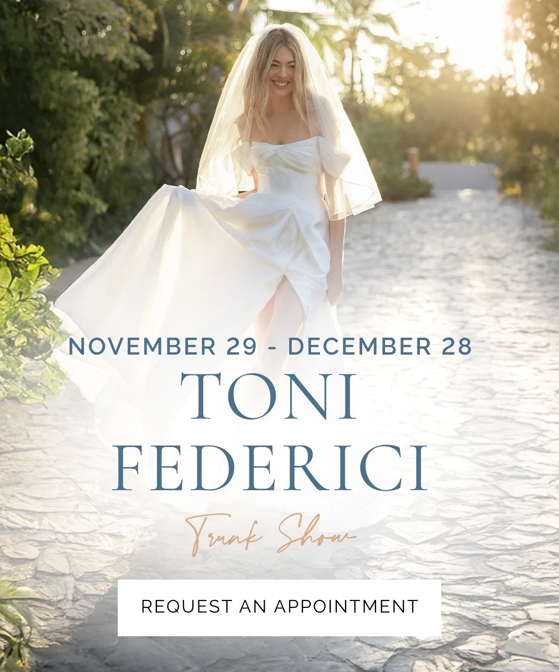 Toni Federici Trunk Show Banner Mobile