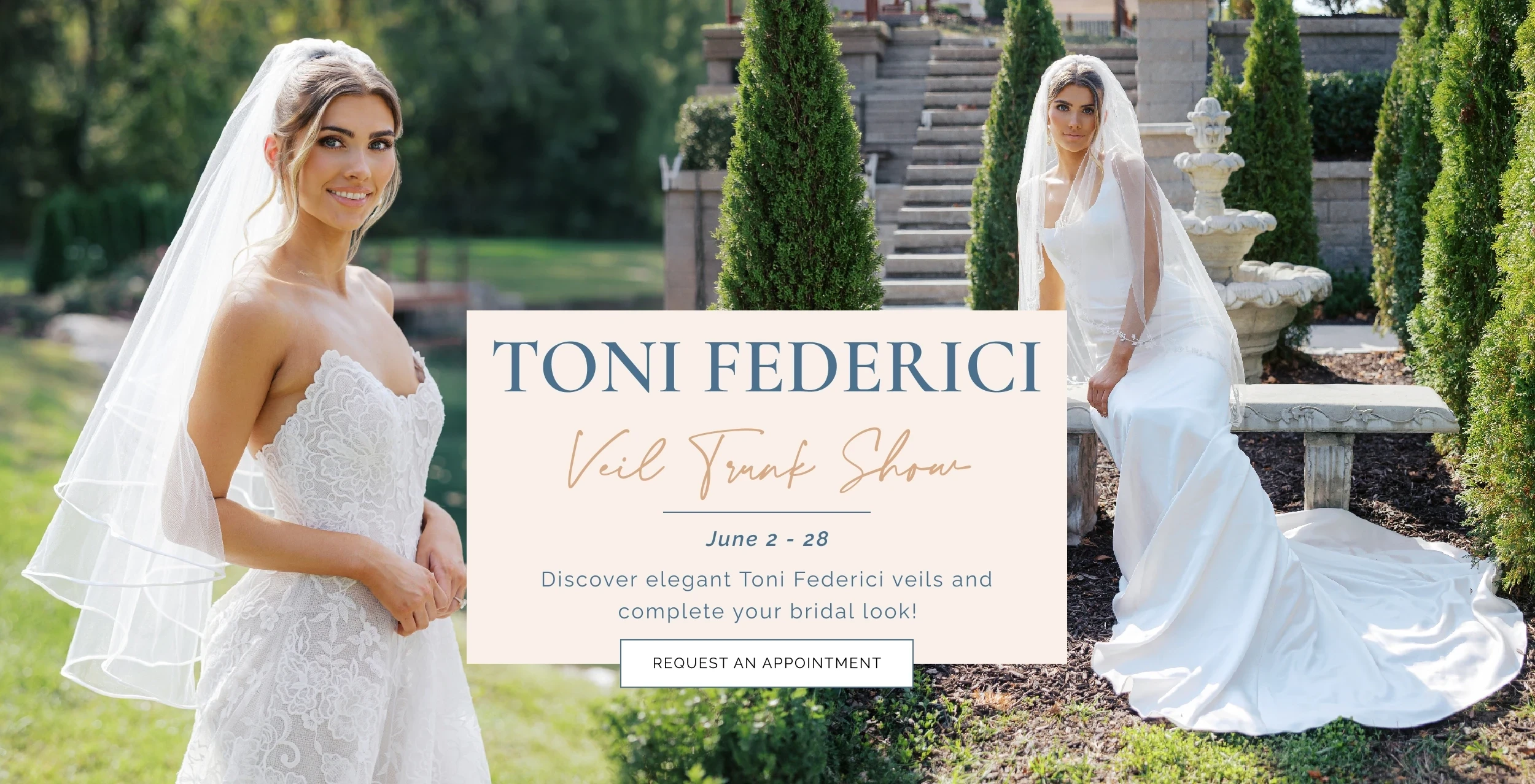 Toni Federici Veil Trunk Show Banner Desktop